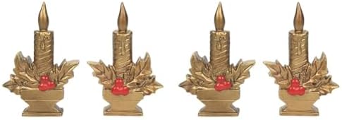 Department 56 Golden Christmas Candle Figurine Set 315 Inch Pack of 2