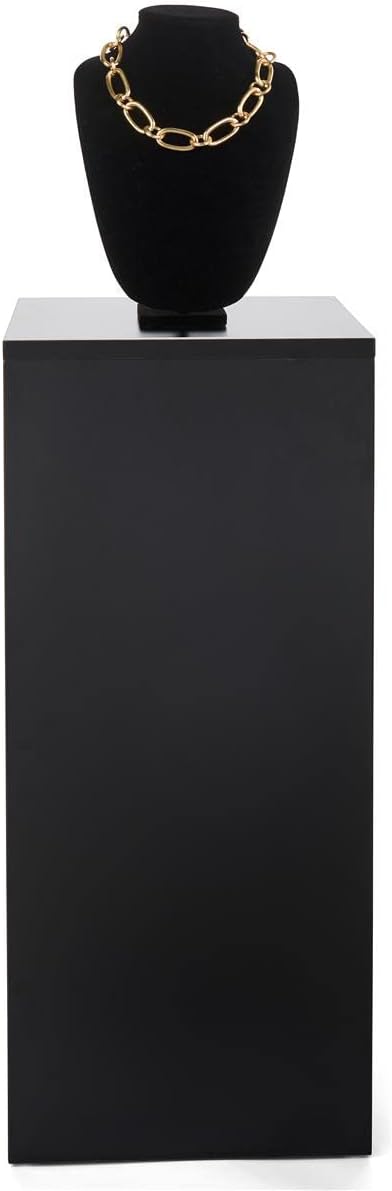 30 Inch Tall Floor Standing Pedestal Stand with 125 Inch Square Top Black