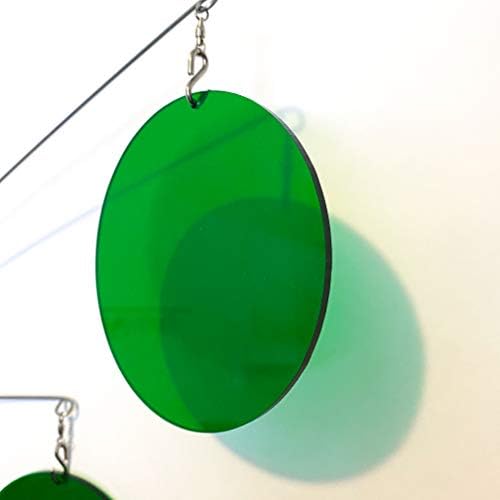 The Heavenly Clear Green Mid-Century Modern Hanging Kinetic Art