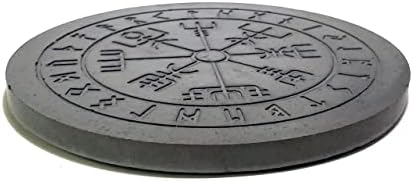 Viking Vegvisir Stone Altar Display Riser Black