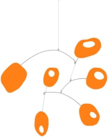 Orange Retro Modern Art Mobile 24x22 Made in USA