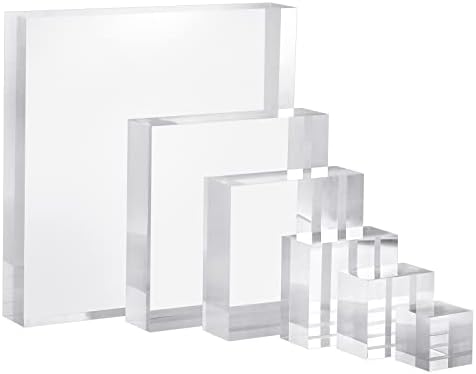CiaoHER Acrylic Cube Display Block 2in x 9 x 9