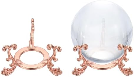 Uxcell 2pcs Rose Gold Crystal Ball Display Stand