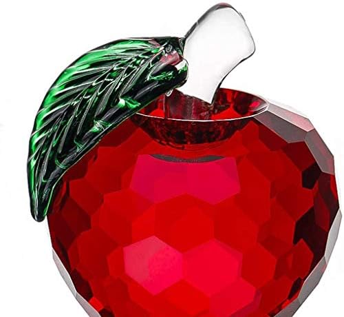 Crystal Apple Figurine Red Home Decor Sculpture