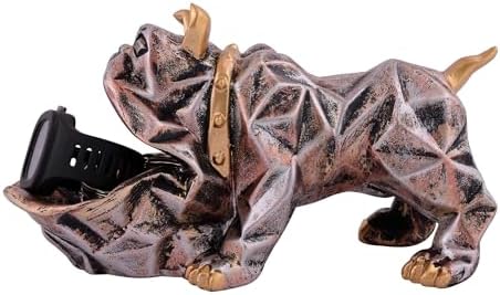 Skycrafts Cool Dog Sculpture with Plate for Home Decor