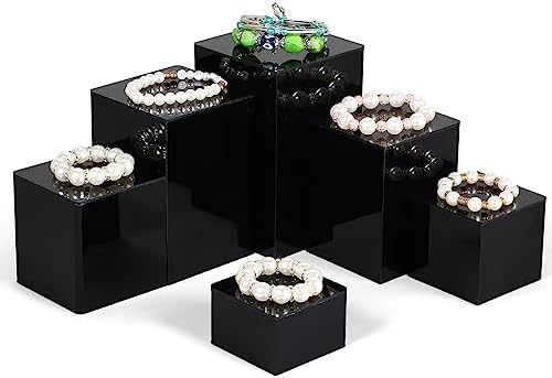 Thyle 12 Pcs Square Acrylic Risers Display Stands