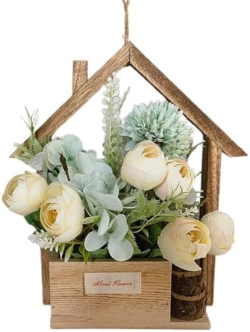 Plcnn Door Hanger Basket Wreath for Front Door Wedding Sign