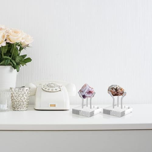 Weysat 4 Pack Acrylic Display Stands with 3 Peg Easel Base