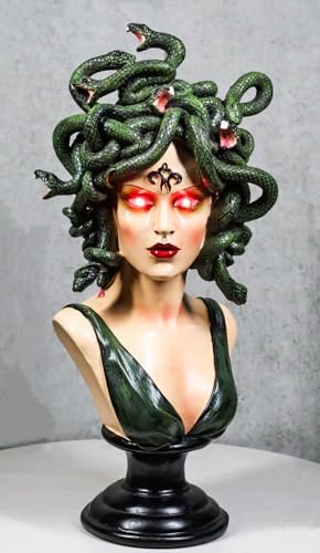 Ebros Gift Greek Mythology Medusa Figurine with LED Eyes