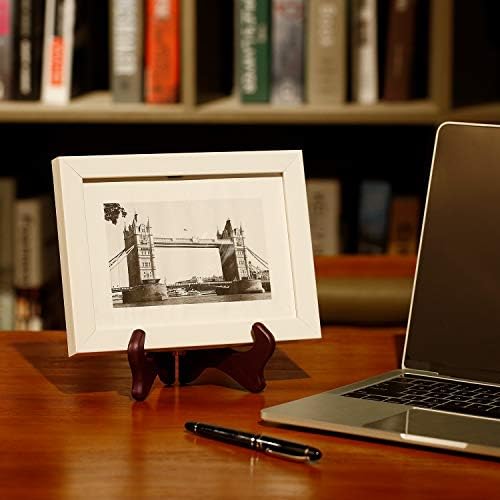 Tatuo 4 Pack Red Wooden Display Easel Plate Holder