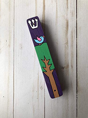 Lea Joelle Bird and Tree Mezuzah Gift for Baby Naming