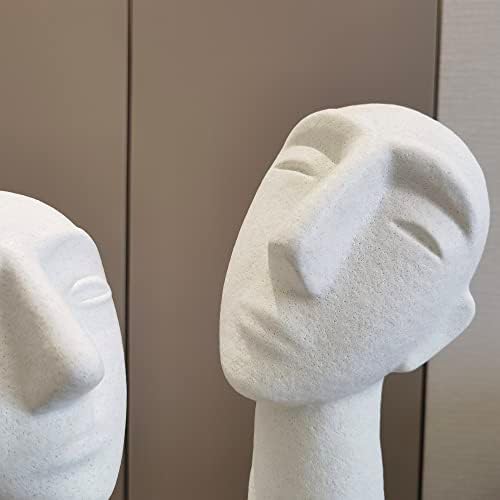 Abstract Ceramic Head Sculpture 14 Inch Modern Home Decor