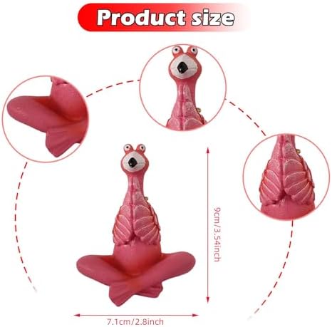 Fenteer Flamingo Figurine Garden Decor Sculpture