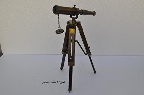 Mahira Nautical Brass Telescope with Wooden Tripod