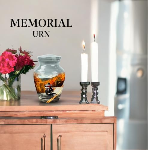 Elegant Motorcycle Urn 3 Inch Cremation Keepsake for Ashes