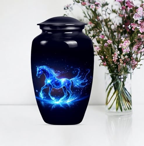 10 Inch Horse Urn for Cremation Ashes - Decorative Burial Urn for Human Remains