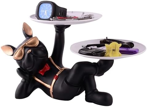 Resin Cool Dog Sculpture for Home Office Decor