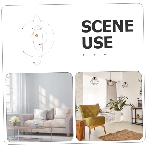 Cabilock Nordic Style Atomic Model Mobile Wind Chimes Outdoor Decor