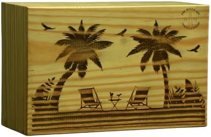 Palm Beach Wooden Urn for Ashes - Vintage Pet Cremation Urn