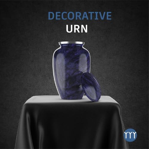 Modern Memorials Cremation Urn Purple Marble Finish