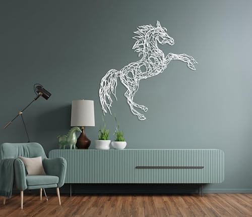 DecoSoul 3D Shadow Metal Horse Wall Art