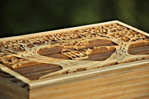 Life of Tree Urn for Human Ashes - Handmade Wood