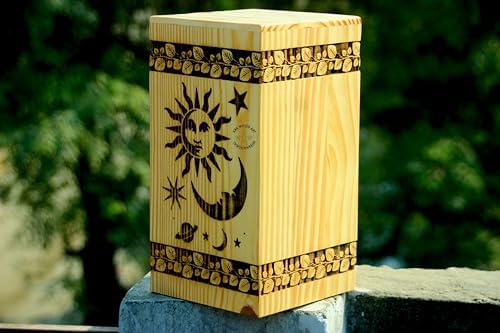 Royal Night Star Wooden Urn for Ashes