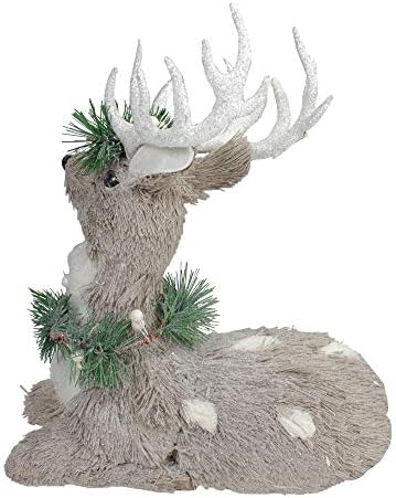 Northlight Gray Sisal Reindeer Christmas Figurine