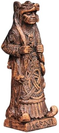 Dryad Design Skadi Statue - Norse Goddess Winter Figurine 4 Inch Tall Wood Finish