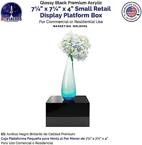 Acrylic Display Box with 5 Sides and One Open Side