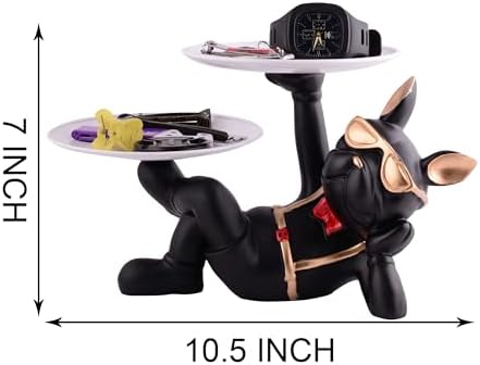 Resin Cool Dog Sculpture for Home Office Decor