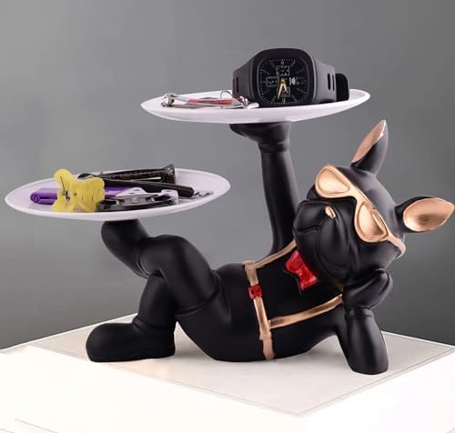 Resin Cool Dog Sculpture for Home Office Decor
