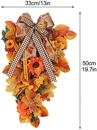 Fall Maple Swag Wreath for Front Door