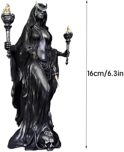 Hekate Statue Cold Cast Resin Witch Goddess Light Bringer