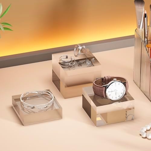 CANCLEAR Acrylic Display Riser Set 3 Sizes 2 Pack