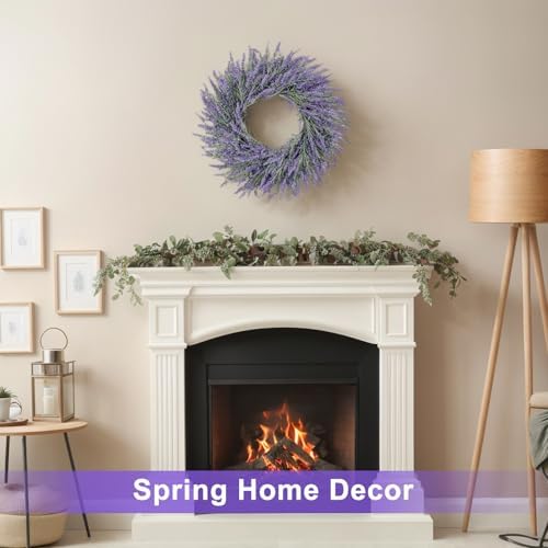 26 Inch Lavender Wreath for Front Door Home Decor