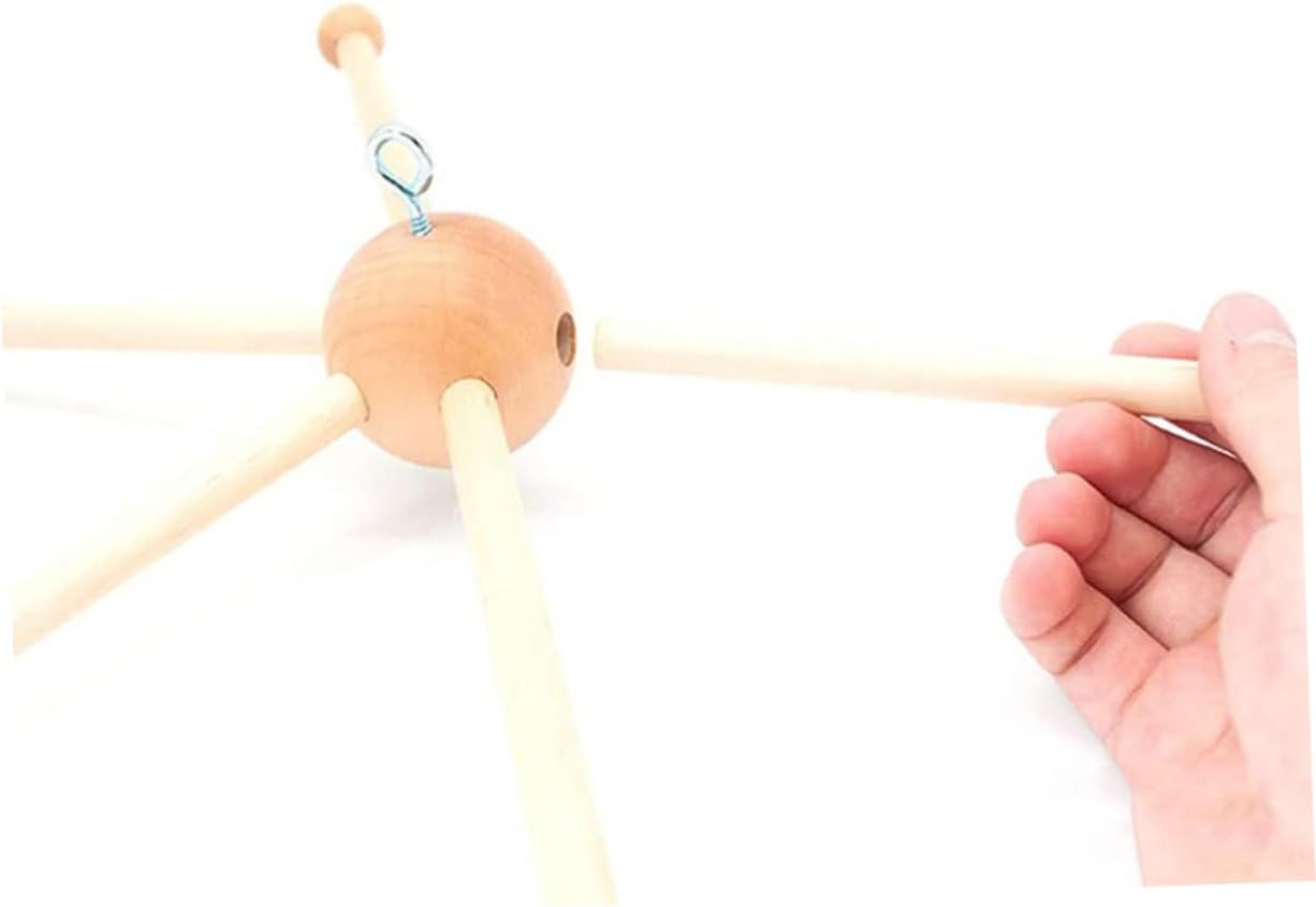 DIY Wind Chime Mobile Frame with 6-Legged Ball Shape Decor