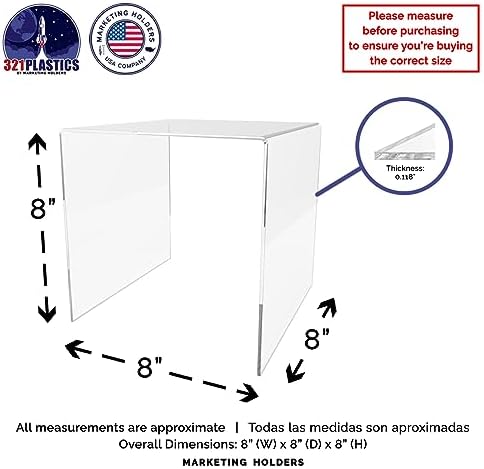 Marketing Holders 2 Pack Clear Acrylic Display Riser Stand