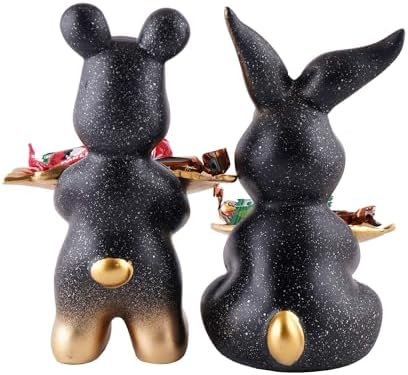 Skycrafts Set of Two Decorative Rabbit Statues Home Decor