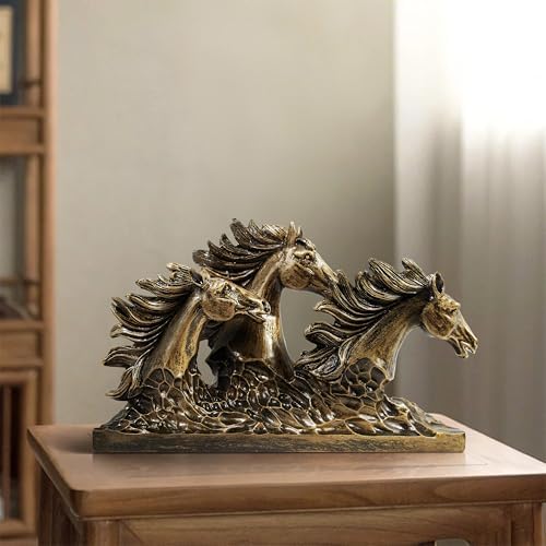 SIMONS SHOP Bronze Horse Sculpture 65 x 95 Animal Figurine for Home Decor
