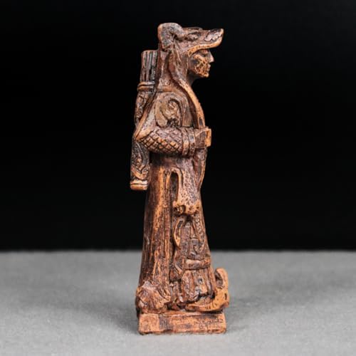 Dryad Design Skadi Statue - Norse Goddess Winter Figurine 4 Inch Tall Wood Finish