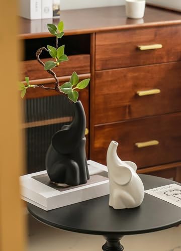 Lovely Elephant Sculpture with Flower Home Decor