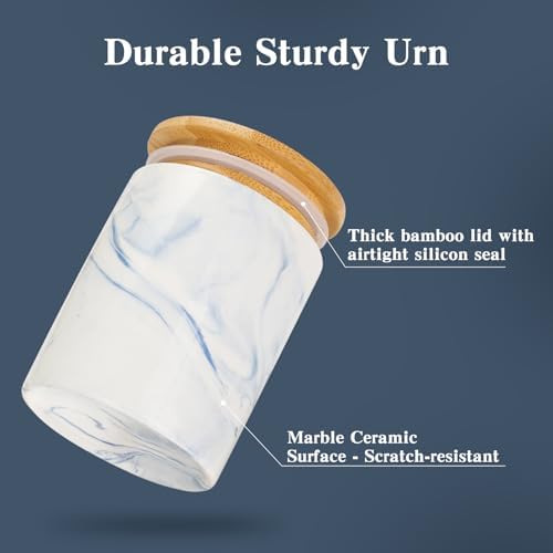 SOITIS Ceramic Urn for Human Ashes 413 Inch Memorial Keepsake