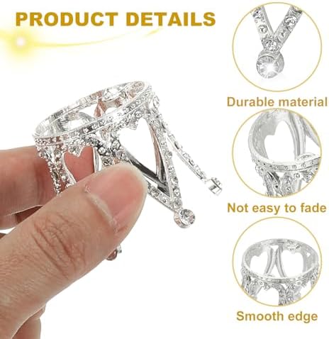 Uxcell 2pcs Metal Crystal Sphere Holder 17 Inch Dia Ball Display Stand for Glass Home Decor