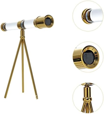 Qianly Glass Telescope Statue Decor for Living Room