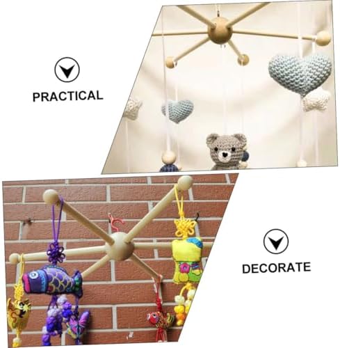 DIY Wind Chime Mobile Frame with 6-Legged Ball Shape Decor