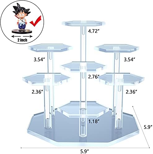 7-Tier Clear Acrylic Display Stand for Jewelry and Collectibles