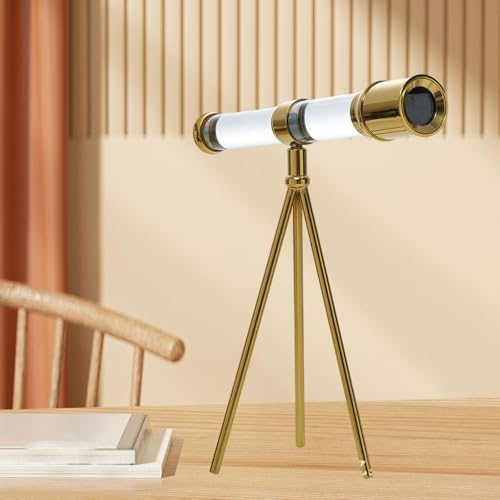 Qianly Glass Telescope Statue Decor for Living Room