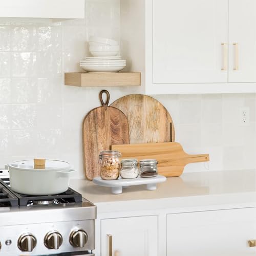 Sopicoz 9 Inch White Wooden Display Riser Stand