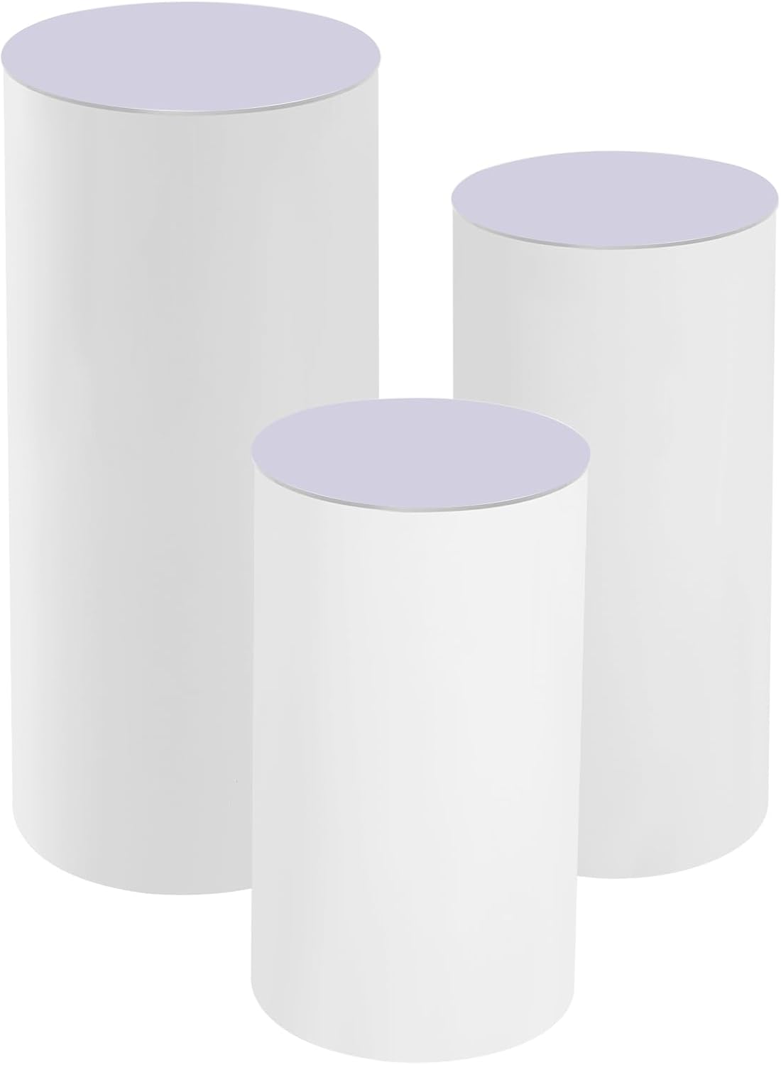 3Pcs Cylinder Pedestal Stands for Wedding Party Decor